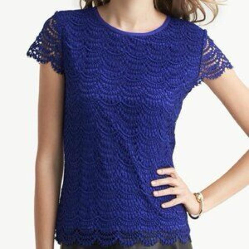 Banana Republic Cap Sleeve Lace Top